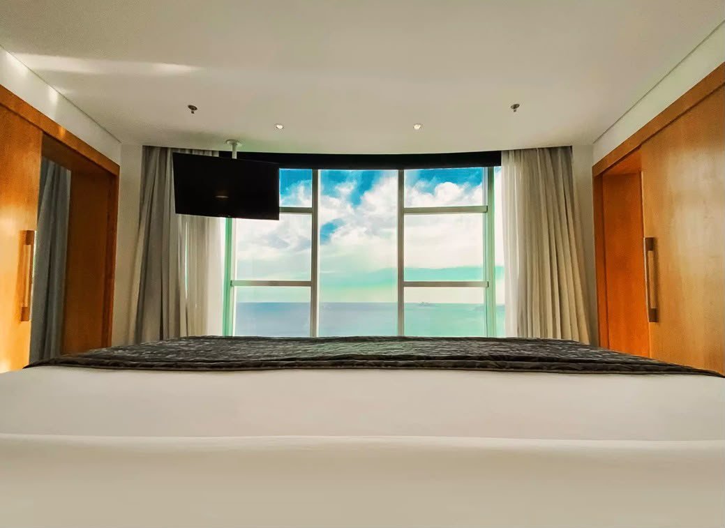 Nacional Suite — bed facing the sea